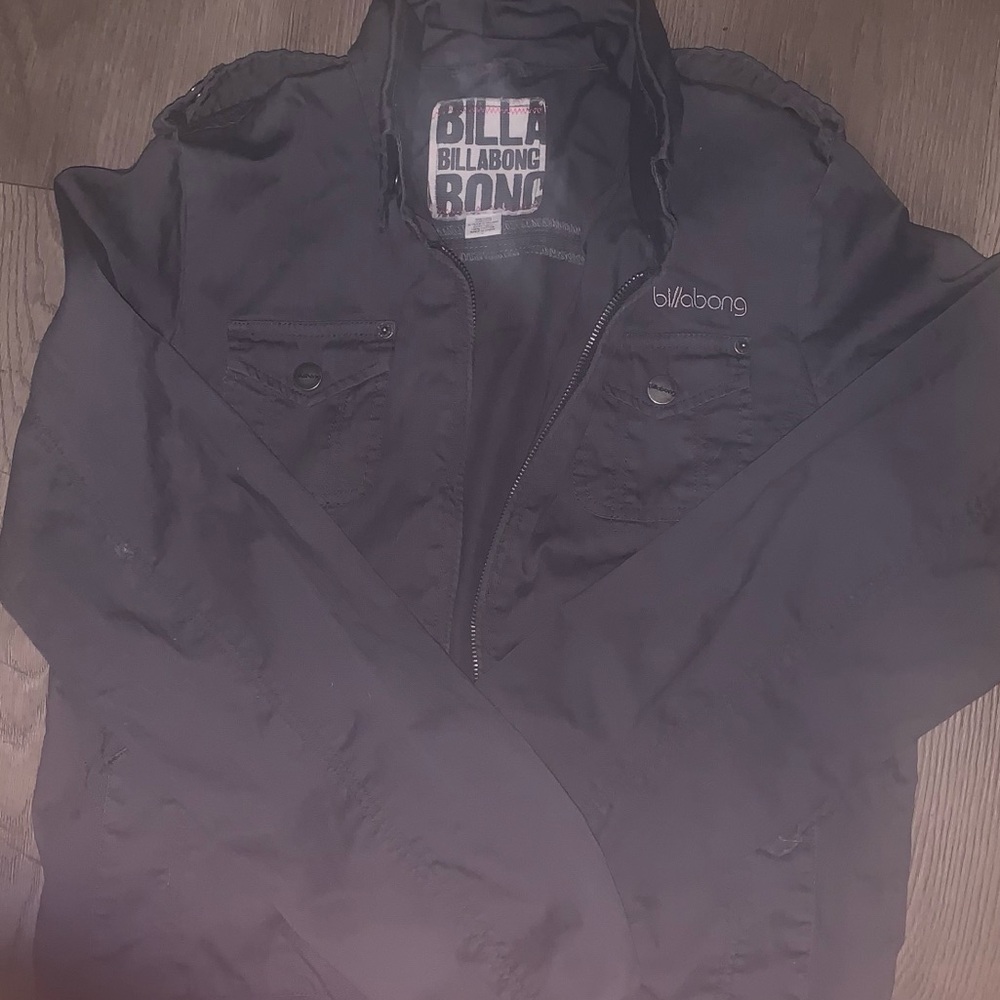Billabong kids large fall leisure coat Smokey grey/black casual ,cotton ,zipper